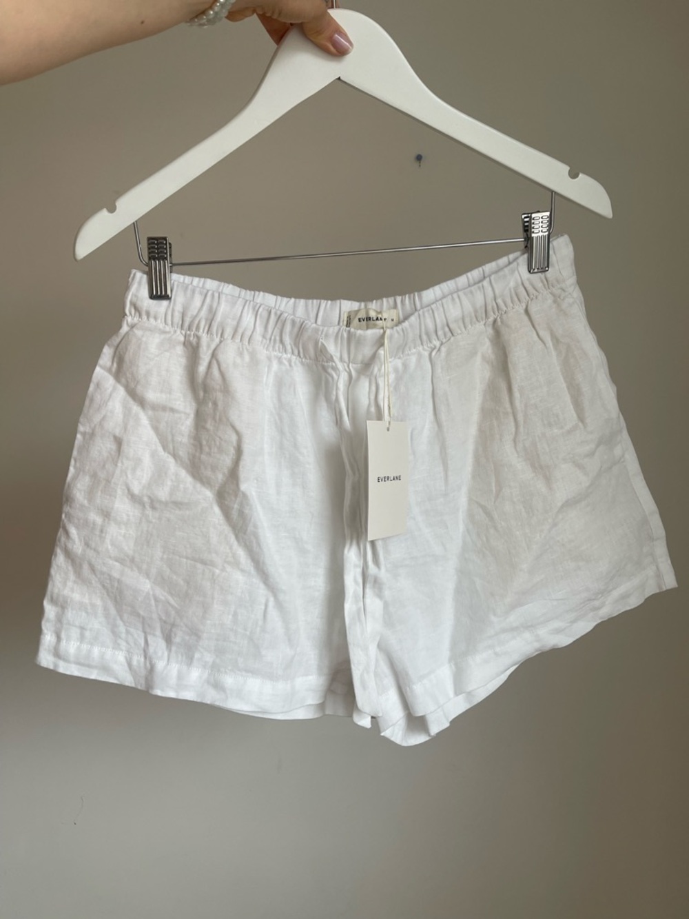 Everlane White Linen Shorts